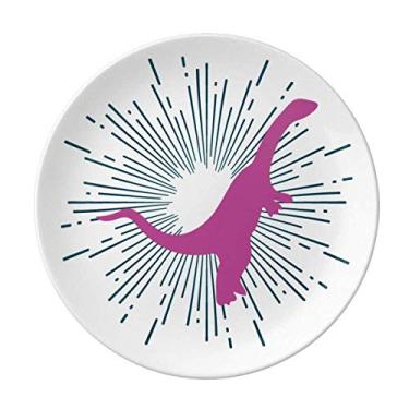 Imagem de Prato decorativo de porcelana para salvar animais pastando em pé