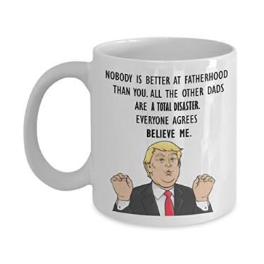 Imagem de Caneca divertida cabeça de Trump – Copo de café Donald Trump – ideia de presente de Dia dos Pais do Presidente (325 ml)