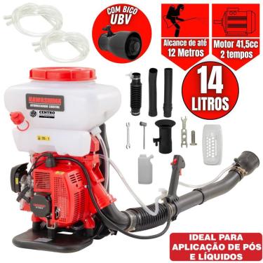 Imagem de Atomizador e Pulverizador Costal á Gasolina Kawashima AT4314U 2T 41,5cc Com Bico UBV Fumacê Para o Cultivo de Hortaliças e na Polinização de Pomares