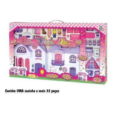 Imagem de Lar Doce Lar Casa De Brinquedo + Bonecos E Móveis - Braskit