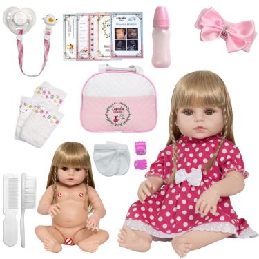 Imagem de Boneca Estilo Reborn Baby Alive Realista 100% Silicone Fofa