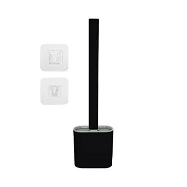 Imagem de Escova sanitária silicone quadrado preto