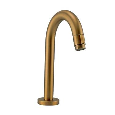 Imagem de Torneira Lavatorio 1/4 Volta Metal Rose Golden Escovada Baixa