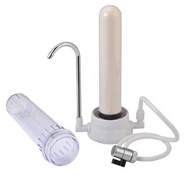 Imagem de Torneira de filtro de água de bancada Filtro de água com cartucho de cerâmica Sistema de filtragem de torneira de água dura Reduz o cloreto de fluoreto de chumbo Fácil instalação Purificador de água