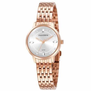 Imagem de Relógio MONDAINE feminino rosê strass analógico 32336LPMVRE2