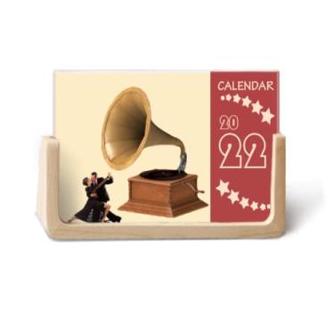 Imagem de Calendário de mesa com instrumento clássico de música gramofone Dance 2022 12 meses