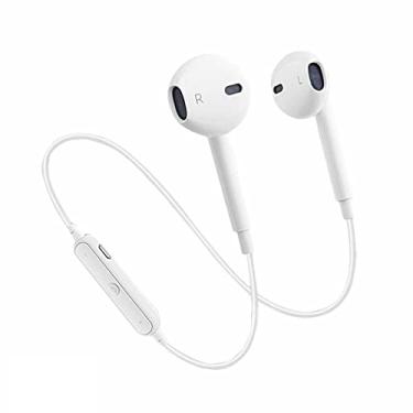 Imagem de Fones de ouvido esportivos sem fio Bluetooth para Samsung iPhone iPad (branco)