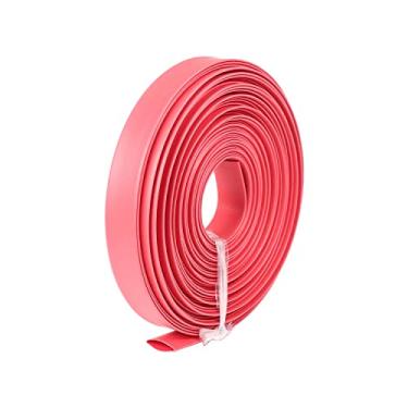 Imagem de Bettomshin 1 peça PE tubo termorretrátil conduíte 0,8 cm diâmetro 29,53 pés comprimento tubo isolado tubo envoltório relação 2:1 manga de cabo elétrico para proteção de isolamento de longa duração vermelho