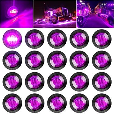 Imagem de PSEQT Luzes LED de 3/4 polegadas, indicadores de folga lateral, luz traseira à prova d'água para trailer, caminhão, carro, ônibus, van, caminhonete, trailer, Wrangler ATV, UTV, barco