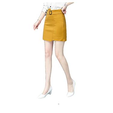 Imagem de Saia curta e top saia curta feminina meio comprimento saia evasê cinto de segurança saia cintura alta saia emagrecedora quadril saia