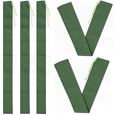 Imagem de PATIKIL Saco de areia de 1,8 m x 15 cm para inundações, pacote com 5 sacos de areia de lona longa barreiras de água espessadas para inundação com faixa elástica de encadernação para controle de