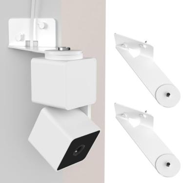 Imagem de Acbee Suporte de parede de canto externo para Wyze Cam Pan V3, feito de liga de alumínio, superfície pintada de alta qualidade. (pacote com 2)