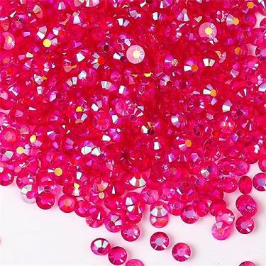 Imagem de 1500 peças SS16 4 mm Flatback Strass AB Clear Round Gems Cristais para Nail Art DIY Crafts Roupas Sapatos Bolsas (Transparente Vermelho Rosa Escuro AB)