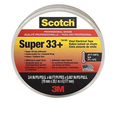 Imagem de 3M Scotch Super 33+ Vinyl Electrical Tape .75-In x 66-Ft x 0.007-In 10 Pack