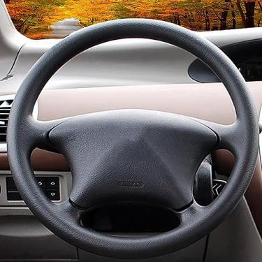 Imagem de Adequado para Citroen Berlingo 2003-2008, capa de volante de carro, respirável e confortável, capa de volante de couro costurada à mão