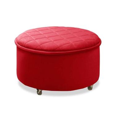 Imagem de Puff Sapateira Baú Decorativo Zeus Vermelho Soft