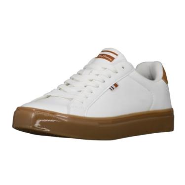 Imagem de Ben Sherman Tênis masculino Crowley, Branco/chiclete/camelo, 10
