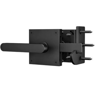 Imagem de WEWORTH Trava de porta dupla face, ferragens de porta oscilante resistente para cerca e...