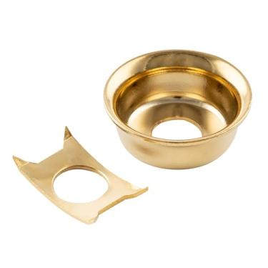 Imagem de Musiclily Pro Tradicional Estilo Copa Tele Jack Plate Placa de Jack para Guitarra Fender Telecaster, Dourado