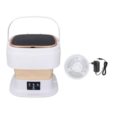 Imagem de Mini Lavadora de Roupa 11,5L Com 3 Modos de Temporizador de Limpeza para Roupa íntima Máquina de Lavar Portátil Mini Lavadora Dobrável Com Mangueira de Drenagem (Plugue UE)