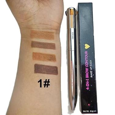 Imagem de Lápis Delineador Multi-efeito, Caneta Contorno de Sobrancelha, Longa Duração, Cosméticos Impermeáveis, Lip Liner, Maquiagem, 4 em 1 (IMPOSTO INCLUSO no valor da compra) (#01 DOURADO)