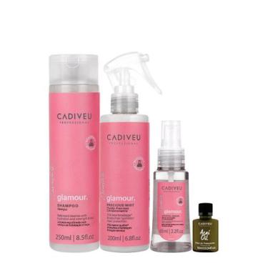 Imagem de Kit Cadiveu Professional Essentials Glamour Shampoo Fluído Sérum e Aça