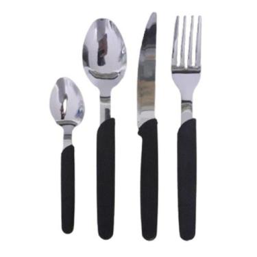 Imagem de Jogo De Talheres Faqueiro Aço Inox Garfo Faca Colher 12 Pçs - Idea