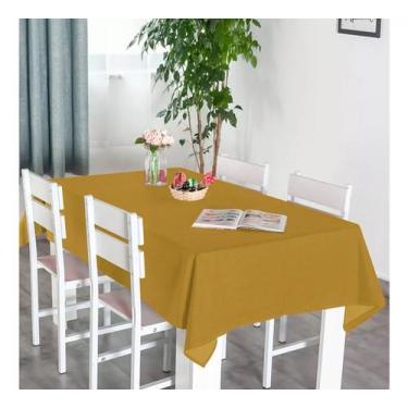 Imagem de Toalha De Mesa Retangular 4 Lugares Linho Rústico 1,40 X 1,40  - Outca
