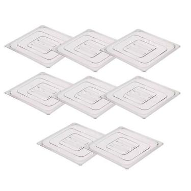 Imagem de CONJ 8 TAMPAS 1/6 Em POLICARBONATO Para Cubas Gastronômica GN 1/6 Poli