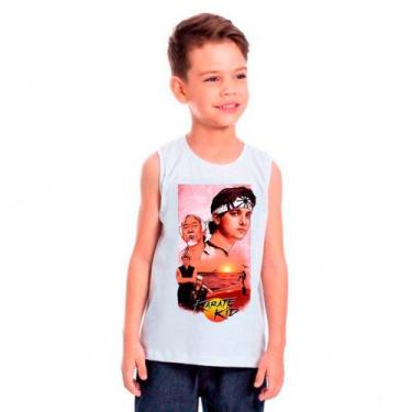 Imagem de Regata Infantil Branca Cobra Kai 08 - DESIGN CAMISETAS, Branco, 6