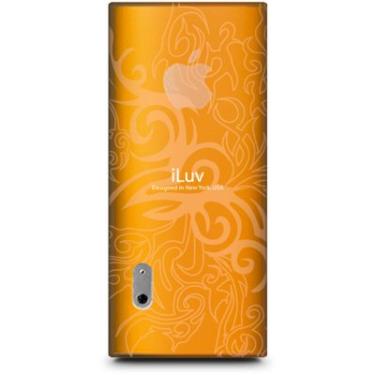 Imagem de iLuv Capa de poliuretano termoplástico para iPod nano 5G (laranja com chamas laranjas)