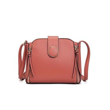 Imagem de LA TERRE Bolsa tiracolo média leve, bolsa tiracolo feminina com alça ajustável, Malva, 11x4x9