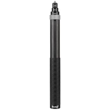 Imagem de 2 m True Carbon Fiber Super Long Extend Invisible Selfie Stick para insta360 x4 Insta 360 x4 x3 x2 x um r rs Gopro Go Pro Hero 13 12 11 10 9 8 7 6 5 4 3 Acessórios (cinza)