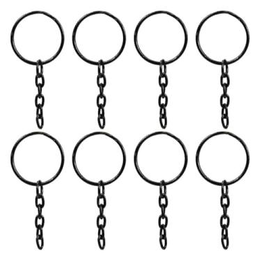 Imagem de Argola 23mm Com Corrente Elo Para Chaveiro (Preto)