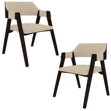 Imagem de Kit 2 Cadeiras Sala de Jantar e Jogos Carteados Madeira Maciça Poker L