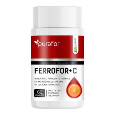 Imagem de Ferrofor + Vitamina C Purafor Quality Suplemento de Ferro com Alta Abs
