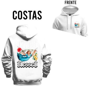 Imagem de Moletom Algodão Canguru Com Bolso e Capuz Aconchegante Lucky Blessed -