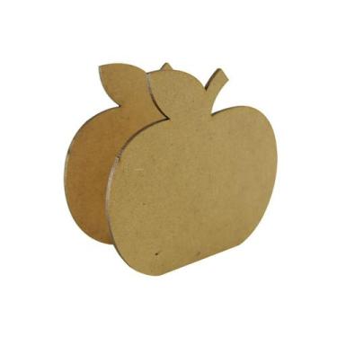 Imagem de Kit 10 Porta Guardanapo Maça Festa Decoração Enfeite 11x10x4,5 Mdf Mad