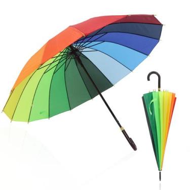 Imagem de Guarda Chuva Arco Iris Grande Amplitude 16 Hastes Reforçado / 2070 - F