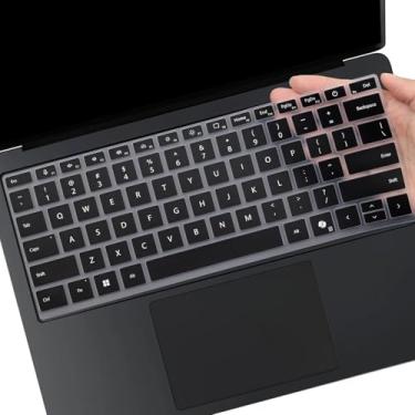 Imagem de Capa de teclado para laptop Microsoft Surface 7 (7ª edição Copilot+ PC) 13,8/Surface Laptop 7 15 polegadas, capa protetora de teclado com layout em inglês dos EUA - preta
