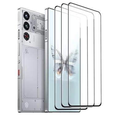 Imagem de (Pacote com 3) Projetado para o protetor de tela Red Magic 10 Pro, vidro temperado, antiarranhões, sem bolhas, compatível com capas