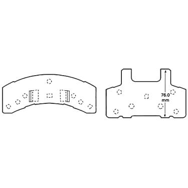 Imagem de Meritor MD369 Conjunto de pastilhas de disco de freio hidráulico