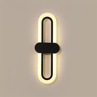 Imagem de Luminária de parede moderna, cabeceira de quarto, moderna, minimalista, sala de estar, fundo de parede, LED, três cores, luz de parede que muda de cor, lâmpada de varanda simples para corred