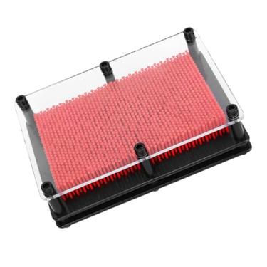 Imagem de 3D Clone Modelo de Mão Plástico Vermelho Verde Pin Art Toy para Crianças Decoração de Escritório (vermelho médio)