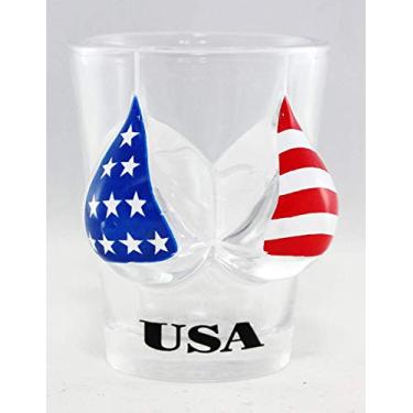 Imagem de Biquíni bandeira dos EUA Busto 3D shot Glass