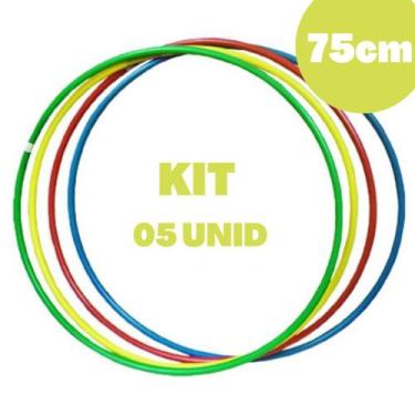 Imagem de Kit 05 Bambolês Sortidos 75cm Arco Infantil Coloridoso - BAMBOLE