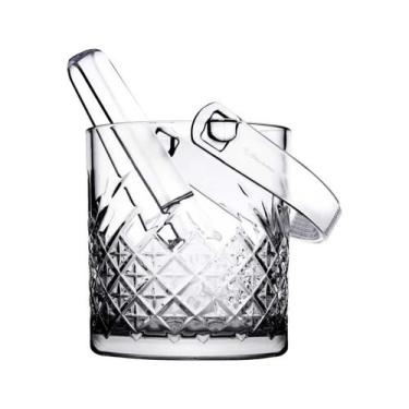Imagem de Balde De Gelo Vidro Pasabahce Com Pegador 1 Litro Whisky - Pasabahçe