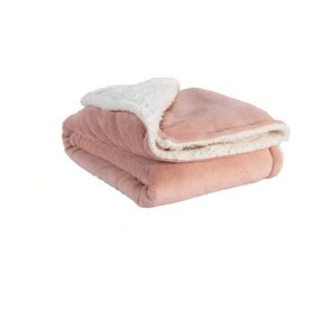 Imagem de Manta Cobertor Casal Queen 220x240 cm Plush Sherpa Lã Carneiro Dyanjo 