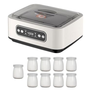 Imagem de IEUDNS Aparelho de sobremesa de iogurte elétrico de iogurte DIY multifuncional, pequenos utensílios de cozinha, com 9 xícaras, máquina automática de iogurte
