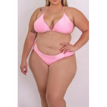 Imagem de Biquini plus size top cortininha calcinha asa delta - LALI BEACHWEAR, 